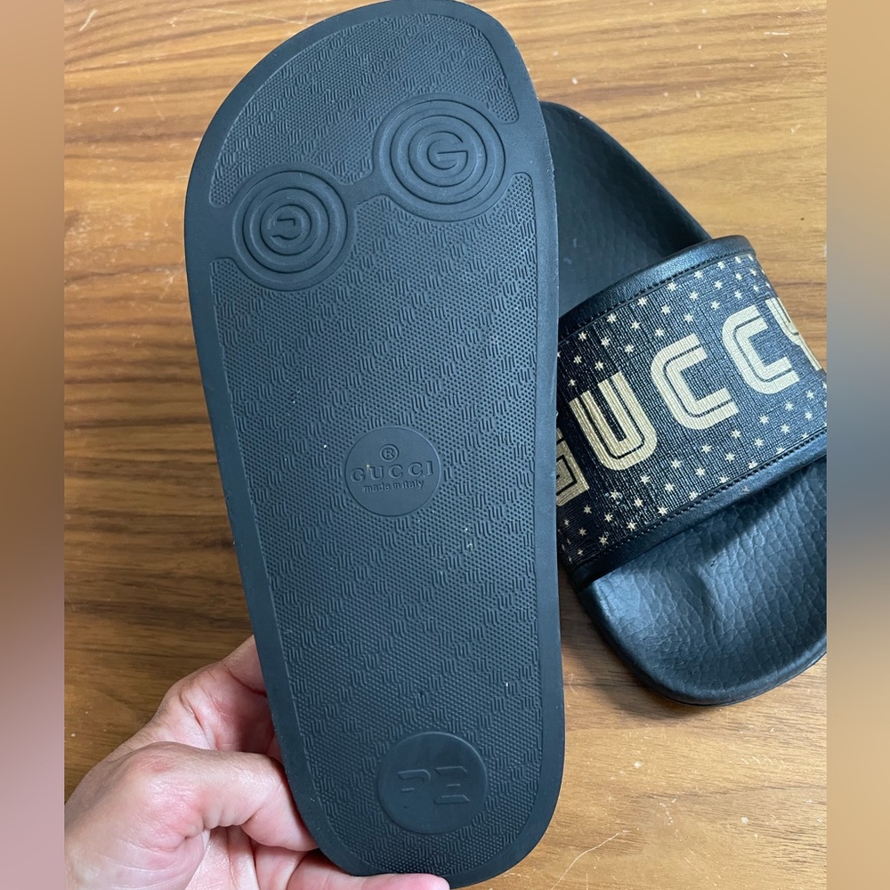 💎Gucci “Guccy” Sega Pursuit Slides women’s 6. Gently worn. - Picture 8 of 8
